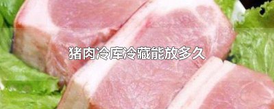 ​冷库存猪肉能放多久 猪肉冷藏能保存多久