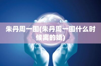 朱丹周一围(朱丹周一围什么时候离的婚)