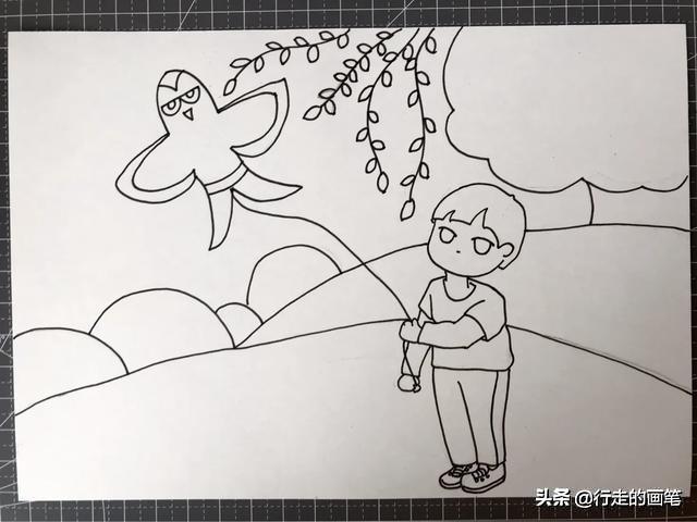 儿童绘画清明节简单画(清明节绘画原创绘画)(2)