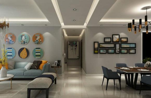 138㎡轻奢风格装修设计效果图, 有品位的灰色个性家居空间!