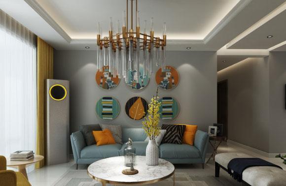 138㎡轻奢风格装修设计效果图, 有品位的灰色个性家居空间!