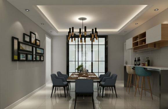 138㎡轻奢风格装修设计效果图, 有品位的灰色个性家居空间!