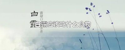 ​白露应该吃什么食物