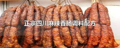 ​正宗四川麻辣香肠调料配方