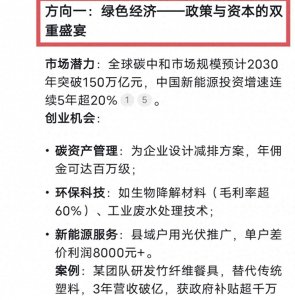 ​DeepSeek总结：未来十年最适合创业的十大方向！建议收藏