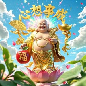 ​弥勒佛笑口常开壁纸头像 菩萨赐福 福运双全 心想事成