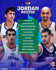 ​约旦男篮公布世界杯12人名单：阿巴斯&霍林斯-杰弗森在列