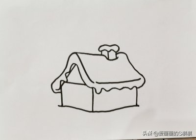 ​少儿美术彩色铅笔画《冬天的风景简笔画》儿童画画风景简单画法